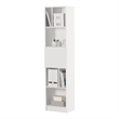 South Shore Olea 5-Shelf Narrow Bookcase Wide Pure White