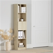 South Shore Olea 5-Shelf Narrow Bookcase Wide Bleached Oak