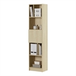 South Shore Olea 5-Shelf Narrow Bookcase Wide Bleached Oak