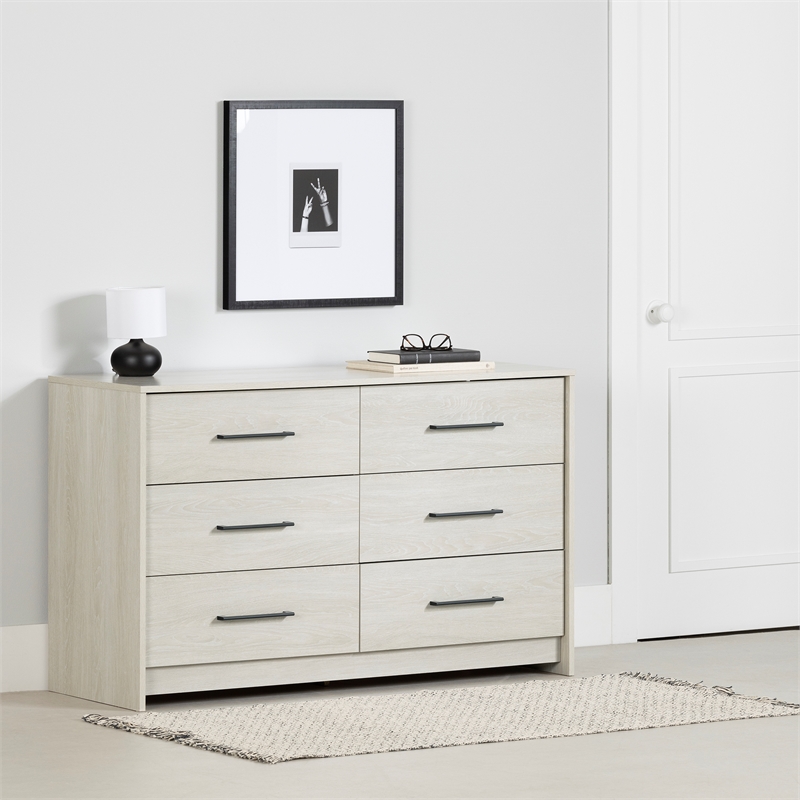 South Shore Londen 6-Drawer Dresser  Winter Oak