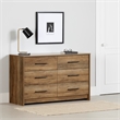 South Shore Londen 6-Drawer Dresser  Natural Mango