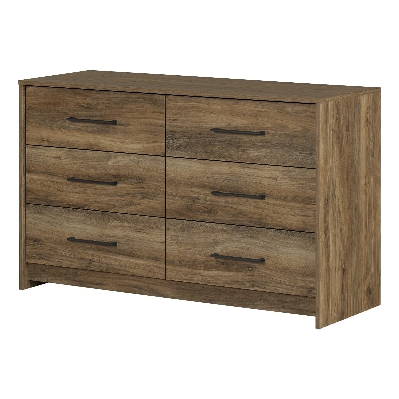 South Shore Londen 6-Drawer Dresser  Natural Mango
