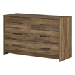 South Shore Londen 6-Drawer Dresser  Natural Mango