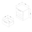 South Shore Step One Essential 2-Drawer Nightstand  Bleached Oak