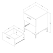 South Shore Musano 2-Drawer Nightstand with Metal Legs  Nordik Oak