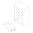 South Shore Londen 5-Drawer Chest  Natural Mango