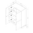 South Shore Arum High-Buffet Cabinet  Bleached Oak