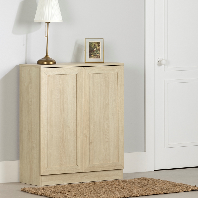 South Shore Essence 2-Door Storage Cabinet  Bleached Oak