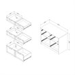 South Shore Toscano 6-Drawer Kitchen Island Medium White and Maple Nutmeg