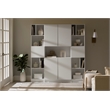 South Shore Liora Set of Bookcase and 2 Narrow 5-Shelf Bookcases Wide Pure White