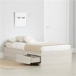 South Shore Londen Mates Bed with 3 Drawers Twin Winter Oak