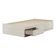 South Shore Londen Mates Bed with 3 Drawers Twin Winter Oak