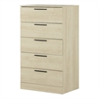 South Shore Step One Essential 5-Drawer Chest  Bleached Oak
