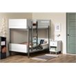 South Shore Bebble Bunk Bed Twin Soft Gray and White
