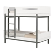 South Shore Bebble Bunk Bed Twin Soft Gray and White
