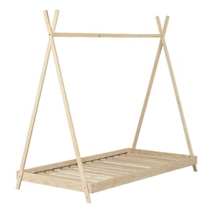 south shore sweedi solid wood  bed twin natural wood