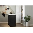 South Shore Olio Compac Kitchen Island with Storage Black and Faux White Marble