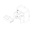 South Shore Olio Compac Kitchen Island with Storage Black and Faux White Marble