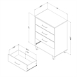 South Shore Arlen 4-Drawer Chest  White Pine and Black Matte