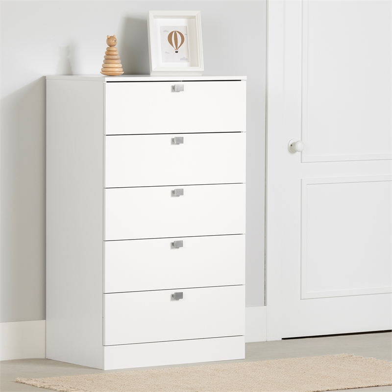 South Shore Spark 5-Drawer Chest  Pure White