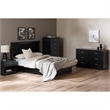 South Shore Maddox Single 6 Drawer Lingerie Chest in Black Finish