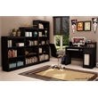 South Shore Axess 4 Shelf Bookcase in Pure Black