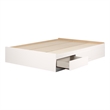 South Shore Breakwater Queen Mates Storage Bed in Pure White