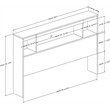South Shore Affinato Full Bookcase Headboard in White