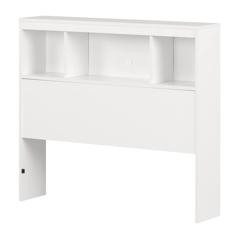 South Shore Affinato Twin Bookcase Headboard in White
