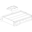 South Shore Affinato Full Mates Bed in Pure White