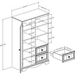 South Shore Handover Door Chest in Espresso Finish