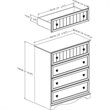 South Shore Savannah 4 Drawer Chest in Espresso