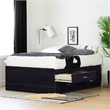 South Shore Cosmos Full Captain Bed with 4 Drawers in Black Onyx