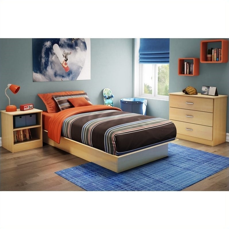 South Shore Libra Kids Twin Platform Bed In Natural Maple - 3113235C