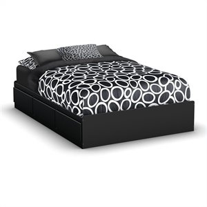 south shore mates bed in pure black