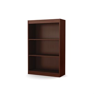 South Shore 3 Shelf Bookcase in Royal Cherry