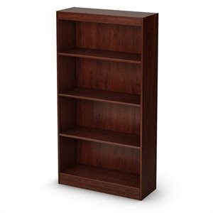 South Shore 4 Shelf Bookcase in Royal Cherry
