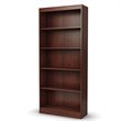 South Shore Axess 5-Shelf Particleboard Wood Bookcase in Royal Cherry