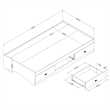 South Shore Sabrina Twin Mates Storage Bed in Pure White