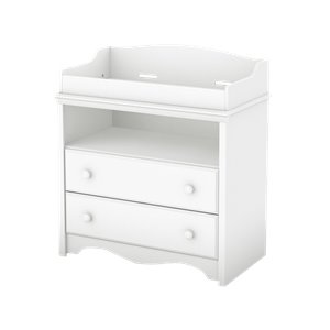 south shore andover changing table in pure white
