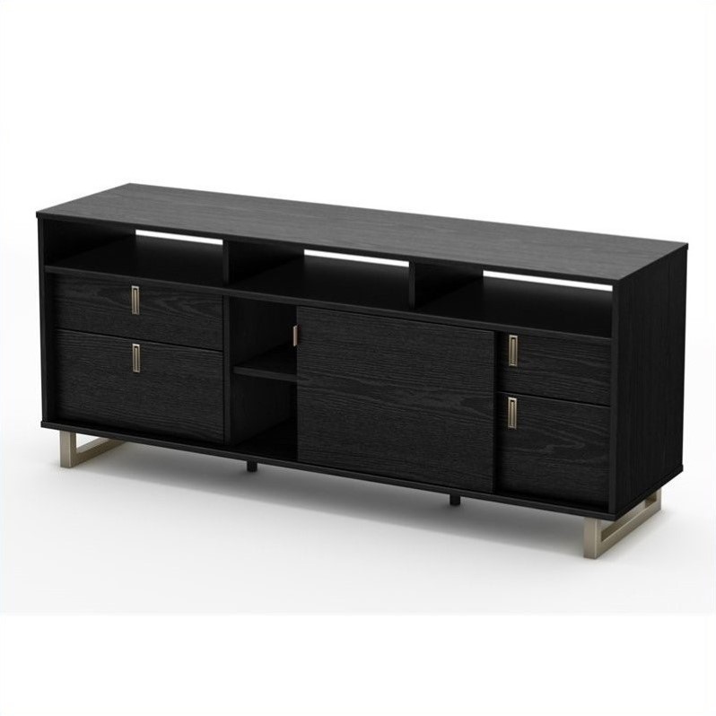 South S Uber Cottage 61 Tv Stand In Black Oak