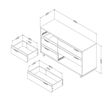 South Shore Fynn 6 Drawer Dresser in Gray Oak