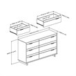 South Shore Fynn 6 Drawer Dresser in Gray Oak