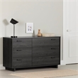 South Shore Fynn 6 Drawer Dresser in Gray Oak