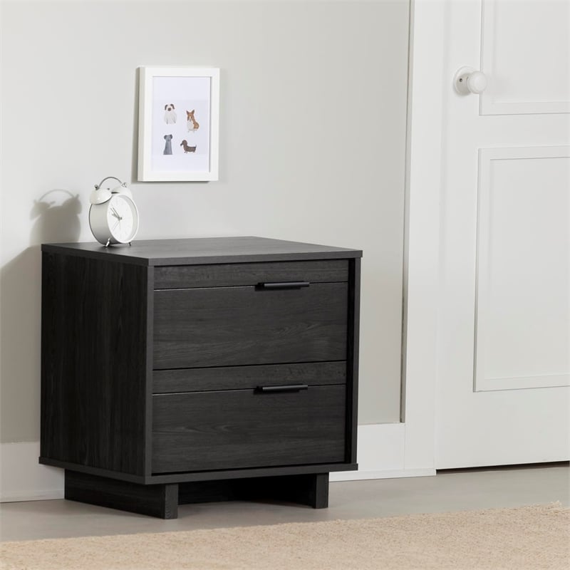 South Shore Fynn Nightstand in Gray Oak