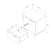 South Shore Fynn Nightstand in Gray Oak