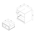South Shore Handover Nightstand in Pure White