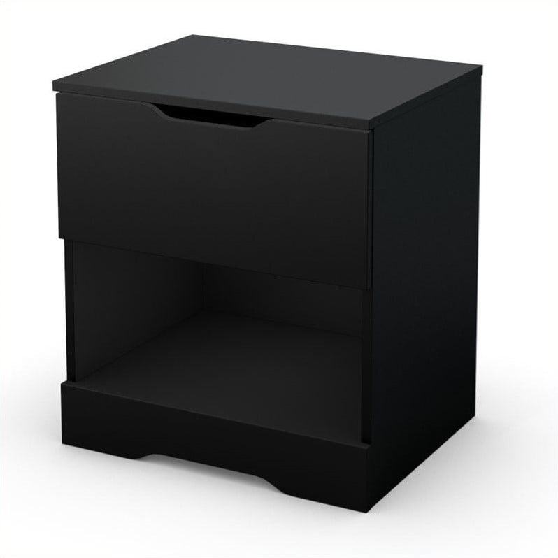 South Shore Trinity Night Stand in Pure Black 3370062