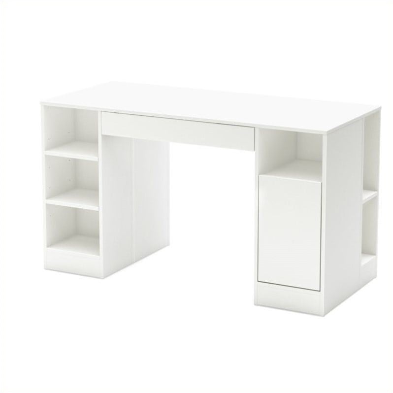  South Shore Artwork Craft Table with Storage, Pure White : Home  & Kitchen