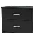 South Shore 3 Piece Maddox Dresser with Chest and Nightstand Set in Pure Black